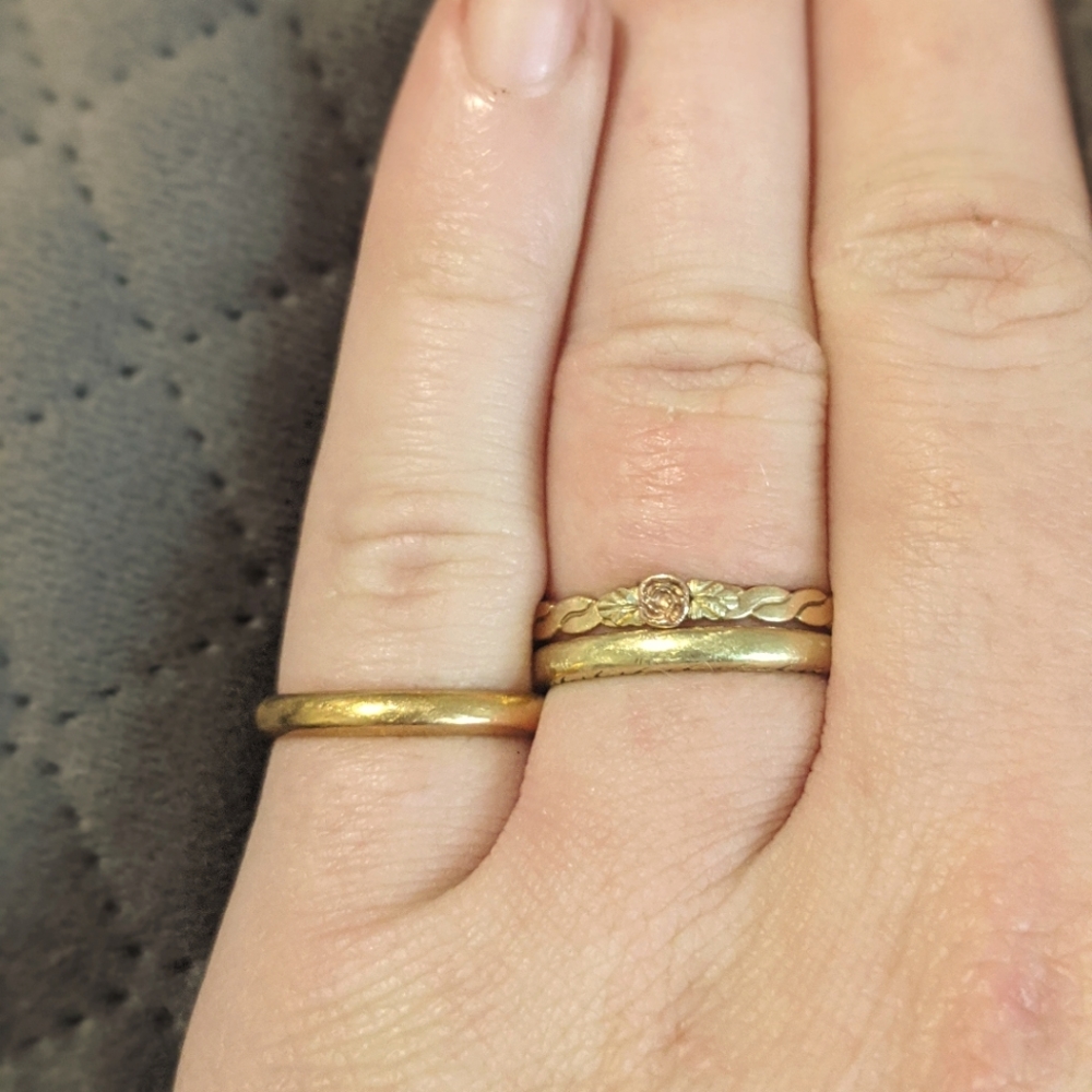 COPY - 10K black hills gold rose ring